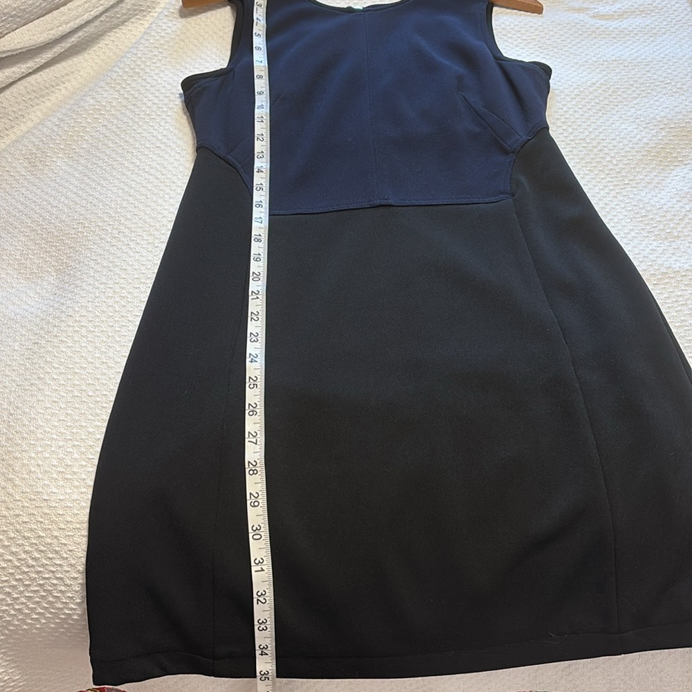 KF/KaufmanFranco Exposed Zipper Colorblock Sleeveless Dress Navy & Black size 6‎ - Picture 13 of 13